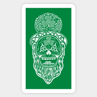 Celtic Sugar Skull (white) Sticker